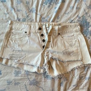 Abercrombie light blueish white shorts, size 6